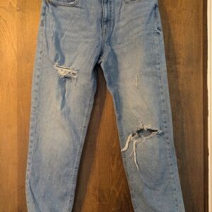 Aeropostale Light Blue Distressed Mom Jean